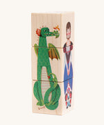 Bajo Legend Of The Wawel Dragon Turning Blocks. Three blocks that are attached to each other each side featuring a different character. 