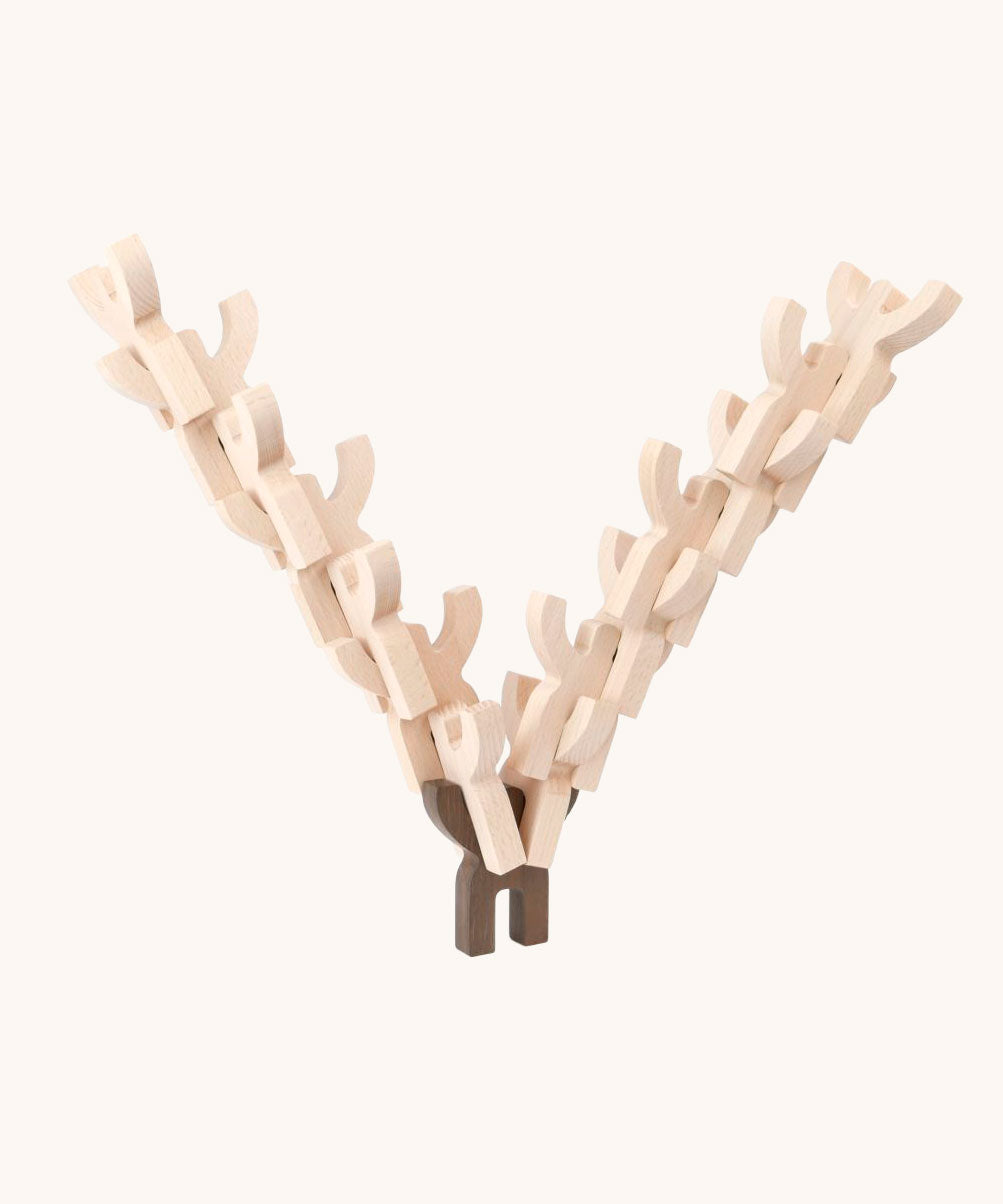 Bajo Mendelsons wooden Balancing Game. A set of 15 wooden figures that can be balanced in various ways.