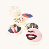 Bajo Modern Art Memory Game. A set of 32 wooden discs featuring 16 different pieces of art. These heirloom quality toys by Bajo are part of a wide range of wooden toys available here at Babipur.