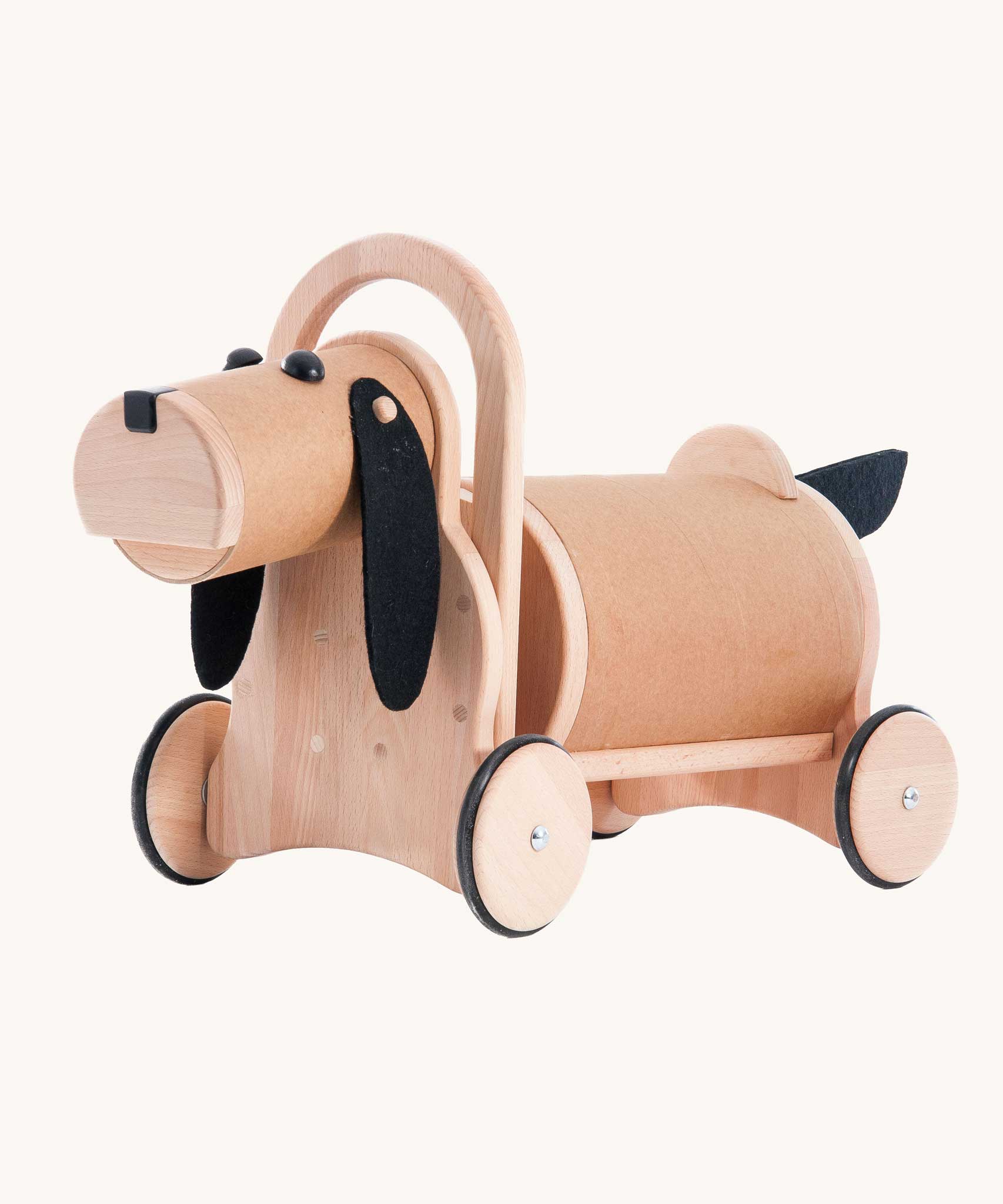 Bajo ride-on dog wooden toy. These heirloom quality toys by Bajo are part of a wide range of wooden toys available here at Babipur. 