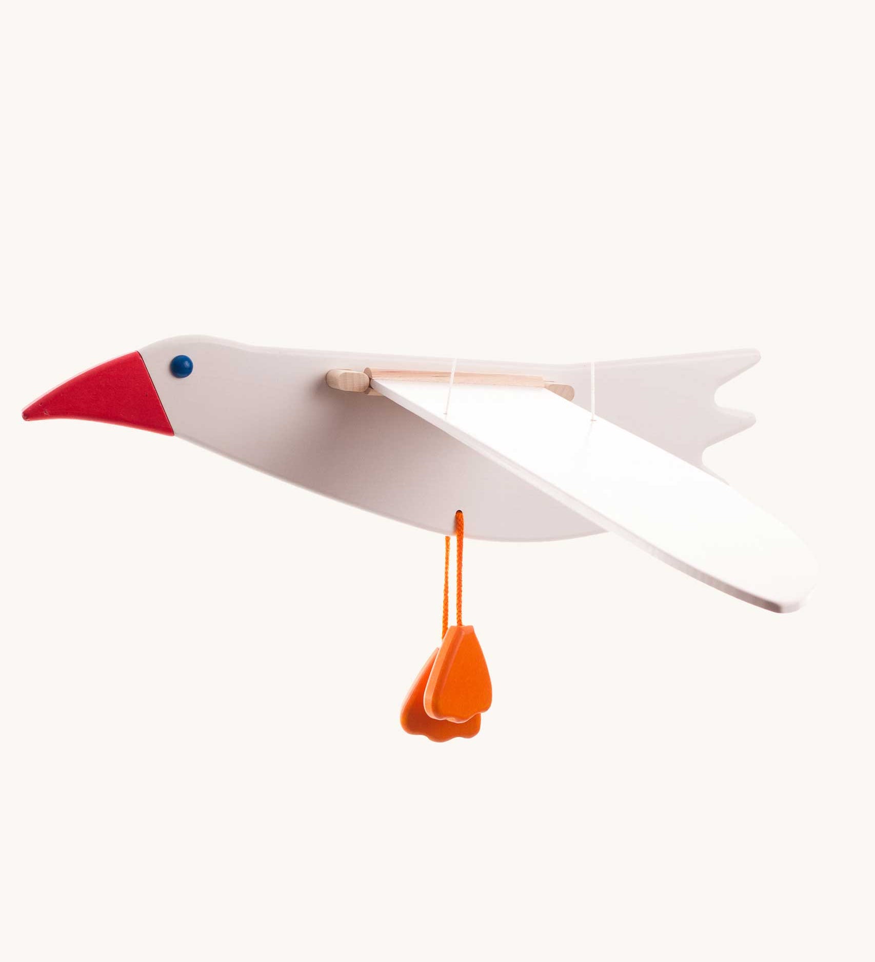 Bajo Seagull Mobile. A wooden mobile perfect for decorating a nursery or playroom.