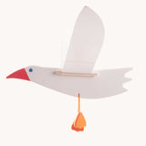 Bajo Seagull Mobile. A wooden mobile perfect for decorating a nursery or playroom.