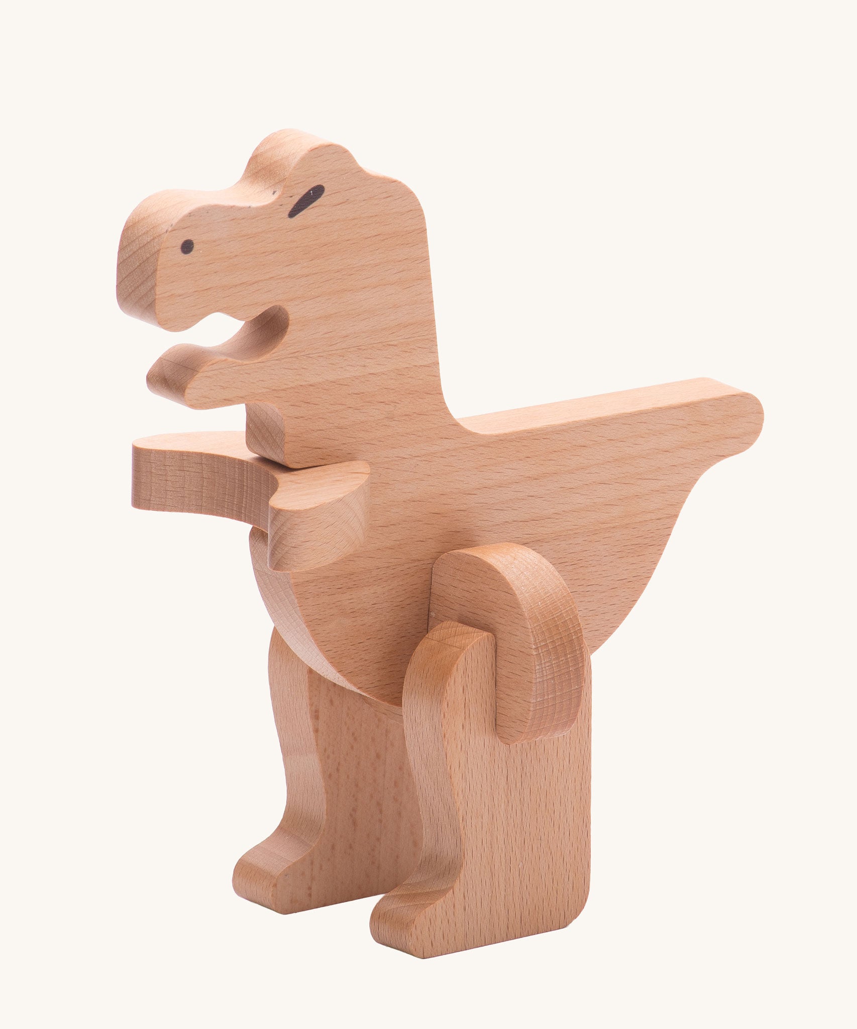 Bajo t-rex dinosaur wooden puzzle and sorter toy. These heirloom quality toys by Bajo are part of a wide range of wooden toys available here at Babipur. 