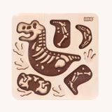 Bajo t-rex dinosaur wooden puzzle and sorter toy. These heirloom quality toys by Bajo are part of a wide range of wooden toys available here at Babipur. 