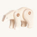 A white Tobe wooden polar bear toy. This polar bear figure has movable joints. A range of Tobe animals are available at Babipur. 