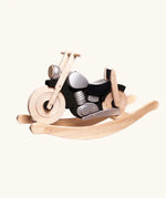 Bajo Toys wooden motorcycle rocking ride on in black. 