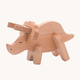 Bajo Triceratops Puzzle and Sorter wooden toy. These heirloom quality toys by Bajo are part of a wide range of wooden toys available here at Babipur. 