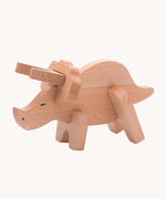 Bajo Triceratops Puzzle and Sorter wooden toy. These heirloom quality toys by Bajo are part of a wide range of wooden toys available here at Babipur. 