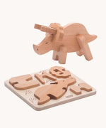 Bajo Triceratops Puzzle and Sorter wooden toy. These heirloom quality toys by Bajo are part of a wide range of wooden toys available here at Babipur. 
