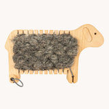 Bajo Weaving Sheep Loom in a Natural wood. The set contains all that you need to create your very  own wooly sheep.