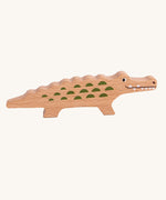 The crocodile from the Bajo Wild Animals Jungle Set. A collection of wooden jungle themed animals. These heirloom quality toys by Bajo are part of a wide range of wooden toys available here at Babipur. 