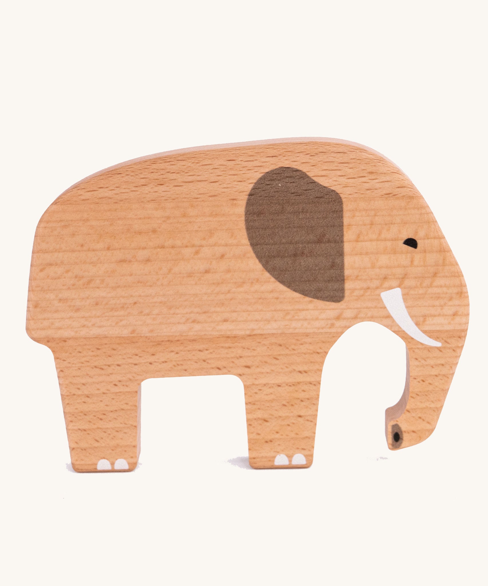 The elephant from the Bajo Wild Animals Jungle Set. A collection of wooden jungle themed animals. These heirloom quality toys by Bajo are part of a wide range of wooden toys available here at Babipur. 