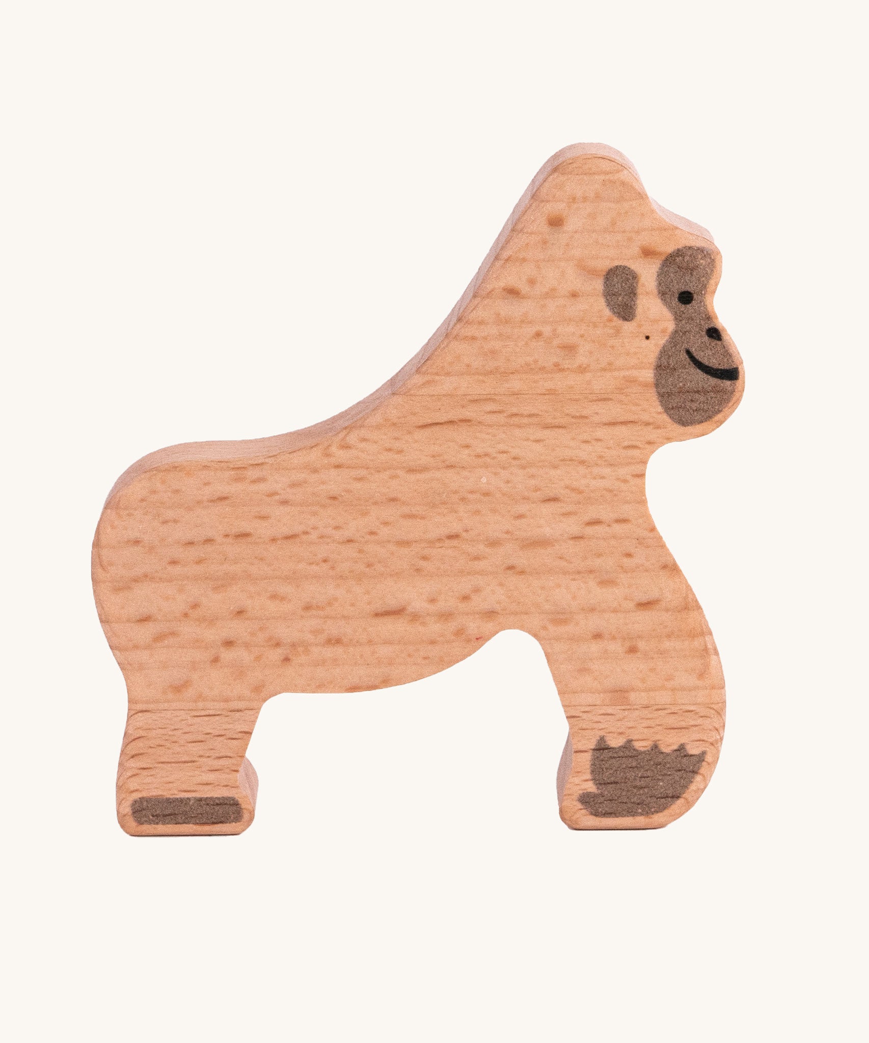 The gorilla from the Bajo Wild Animals Jungle Set. A collection of wooden jungle themed animals. These heirloom quality toys by Bajo are part of a wide range of wooden toys available here at Babipur. 