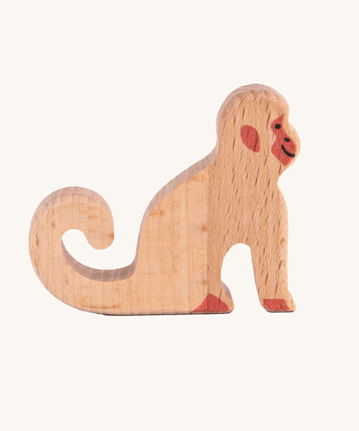The monkey from the Bajo Wild Animals Jungle Set. A collection of wooden jungle themed animals. These heirloom quality toys by Bajo are part of a wide range of wooden toys available here at Babipur. 