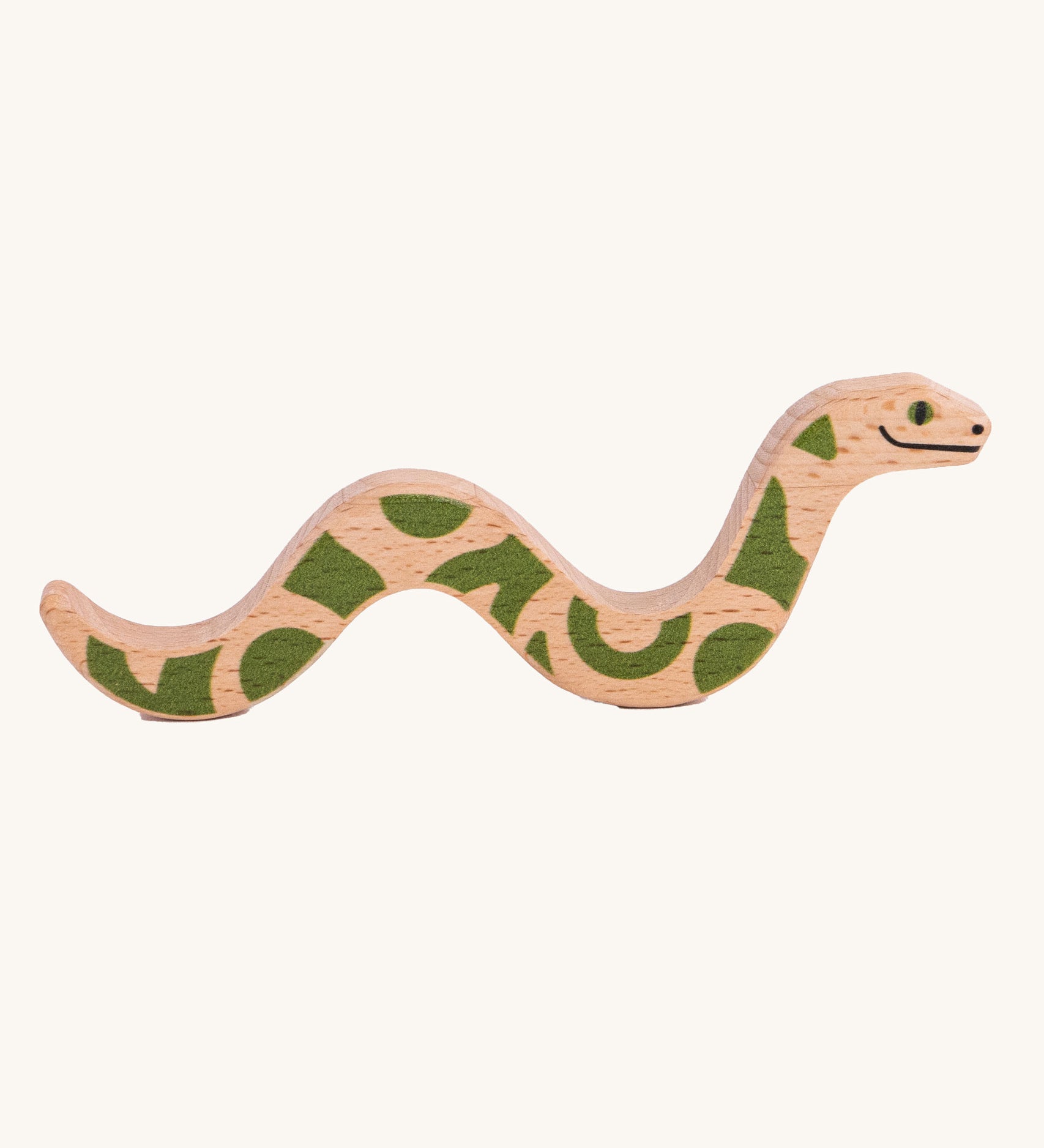 The snake from the Bajo Wild Animals Jungle Set. A collection of wooden jungle themed animals. These heirloom quality toys by Bajo are part of a wide range of wooden toys available here at Babipur. 