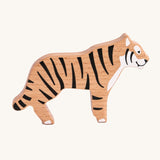The tiger from the Bajo Wild Animals Jungle Set. A collection of wooden jungle themed animals. These heirloom quality toys by Bajo are part of a wide range of wooden toys available here at Babipur. 