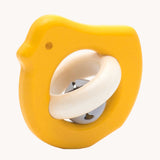 Bajo yellow Bird baby Rattle wooden toy. 