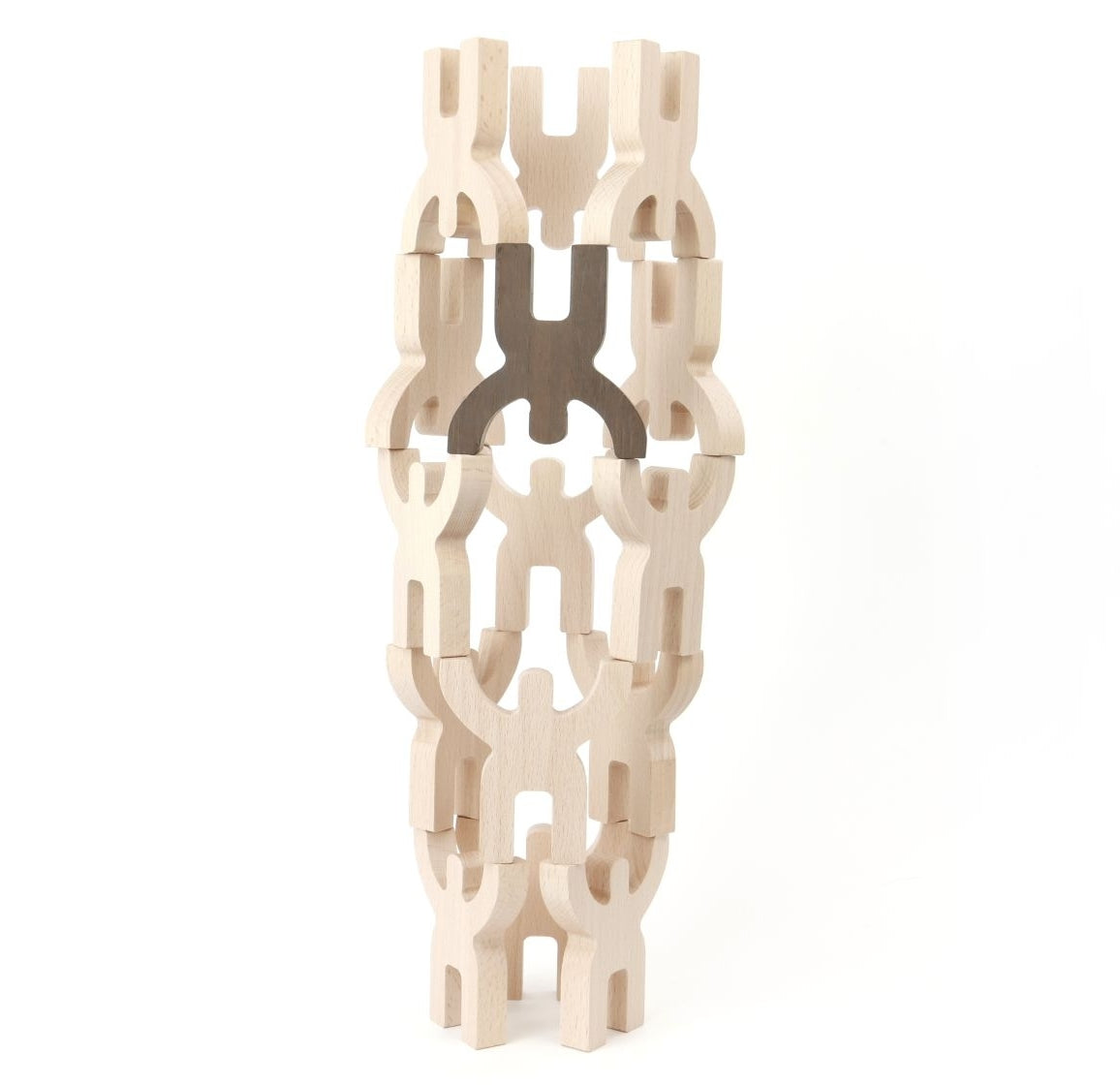 The Bajo Mendelson Balancing Game is a set of 15 wooden figures that makes a stimulating balancing game that will challenge whoever plays with them.
