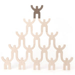 The Bajo Mendelson Balancing Game is a set of 15 wooden figures that makes a stimulating balancing game that will challenge whoever plays with them.