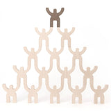 The Bajo Mendelson Balancing Game is a set of 15 wooden figures that makes a stimulating balancing game that will challenge whoever plays with them.
