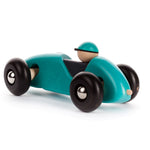 Bajo Wooden Toy Steering Racing Car - Blue rear view