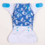 Stretch nappy placed in a Bamboozle cover