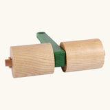 Beck Holzspielzeug wooden farm roller attachment for tractor toy.