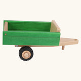 Beck Holzspielzeug wooden toy tipping trailer compatible with the tractor toy for small world farm play.