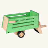 Beck Holzspielzeug traditional wooden toy hay wagon attachment for tractor toy.