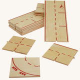 Beck Holzspielzeug Wooden Roads System for Toy Cars. This wooden toy road is part of a wide range of toy vehicles and accessories avaialble at Babipur.