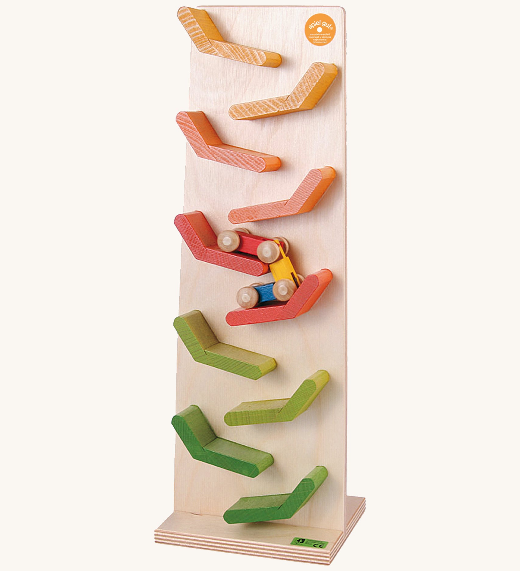 Beck toys wooden cascading tower run made for the millipede car train