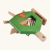 Beck green wooden hay tedder attachment for the farm tractor