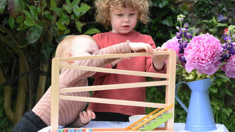 Children playing with Beck Wooden Toys