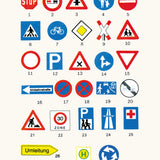 28 diagrams showing each Beck traffic sign 