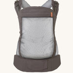 The Beco toddler carrier in a dark grey with a mesh front.