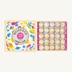 Billes & Co kids Candy Pop recycled glass marbles uni box open on a white background showing the marbles inside