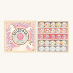 Billes & Co kids Unicorn recycled glass marbles mini box open on a white background showing the marbles inside