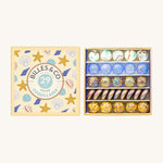 Billes & Co Seashells Glass Marbles Mini Box - 29 Pack. Flat and round marbles in a smooth or textured finish, with glossy seashell and beach colours