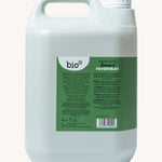 A side view of theA 5L bottle of the Bio-D handwash in rosemary & thyme fragrance. Features a handle for easy carrying.