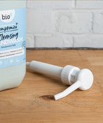 A close up of the A Bio-D 5L screw on pump showing the nozzle detail. This pump is available at Babipur