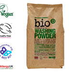 Bio-D eco-friendly washing powder bag on a white background