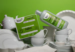 with Bio-D dish washing tablet creating arrows between both products