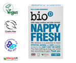 Bio D eco-friendly vegan nappy powder wash on a white background