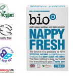 Bio D eco-friendly vegan nappy powder wash on a white background