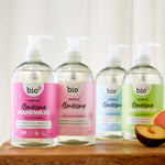 All Bi-=o-D sanitising hand washes with plum and grapefruit