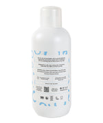 Back view of Bio-D Fragrance-Free Bubble Bath 1 litre bottle showing directions for use, natural ingredient list, and certification logos.