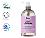 Bio D eco friendly natural geranium and grapefruit sanitising hand wash on a white background