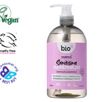 Bio D eco friendly natural geranium and grapefruit sanitising hand wash on a white background