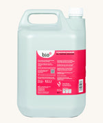 Side view of the 5L bottle of Bio-D all purpose sanitiser refill in Yorkshire rhubarb 