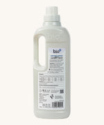 A back view of the Bio-D cotton fresh 1L laundry liquid 